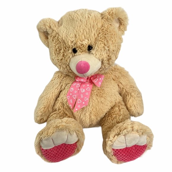 teddy bear with pink bow